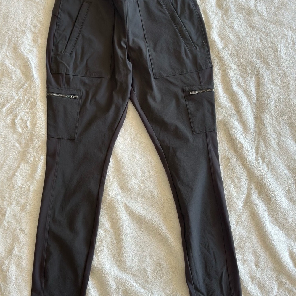 Athleta Black Cargo Pants with Tapered Fit